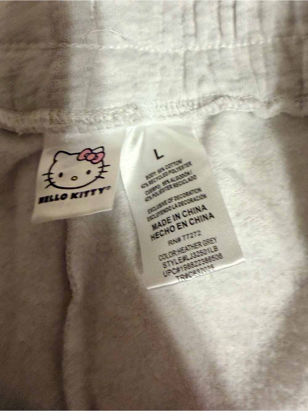 Hello Kitty Gray Fleece Sweats